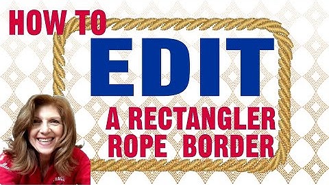How to edit a rope border in Wilcom Embroidery Studio
