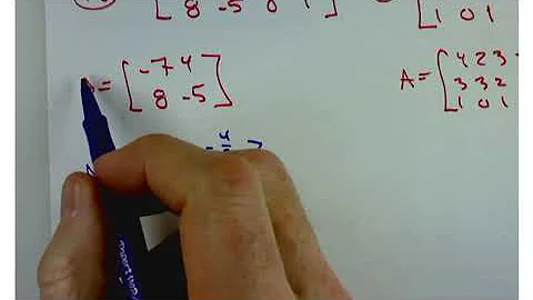 Finding the inverse matrix using program RowOPS