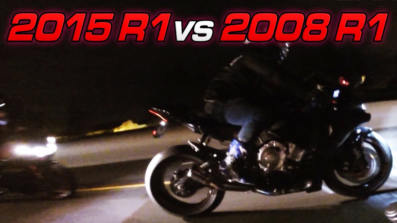 2015 Yamaha R1 vs 2008 Yamaha R1 - YouTube