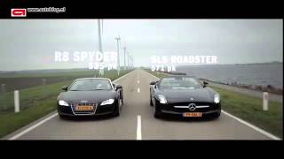 Mercedes SLS Roadster vs Audi R8 Spyder