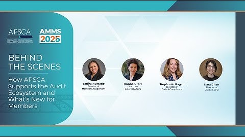 AMMS 2025 - Behind the Scenes with APSCA