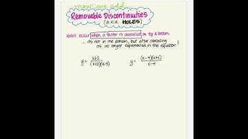Intro to Rational Functions PART 3: Removable Discontinuities (Holes)