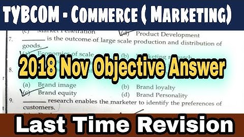 TYBCOM Commerce Nov 2018 Paper Objective Answer || Atul Sir || Marketing paper answer #tybcomsem5