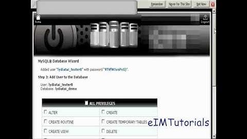 eIMTutorials: How To Set Up MySQL Databases For Your Website