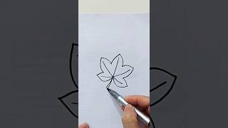 hướng dẫn Vẽ Lá Phong đơn giản #drawing #draw #drawingtutorial Resimi