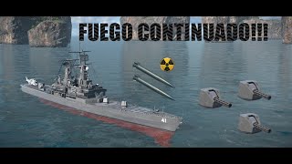 AMETRALLANDO A LOS ENEMIGOS!! TRES CAÑONES ROTATORIOS CON 150 BALAS CADA UNO!! Modern Warships