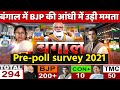 Bengal pre-poll survey 2021 BJP Massive Victory 210 & Mamata TMC 50 big setback for Mamata Banerjee