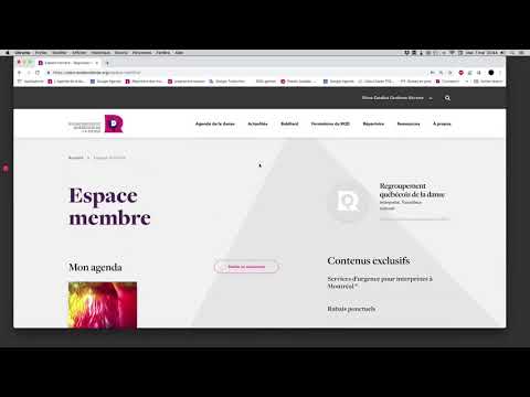 Tutoriel Espace Membre - Portail Québec Danse 2019