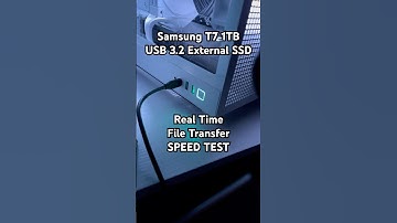 Samsung T7 USB 3.2 External SSD Real Time File Transfer Speed Test #shorts #pc #portablessd #usbc