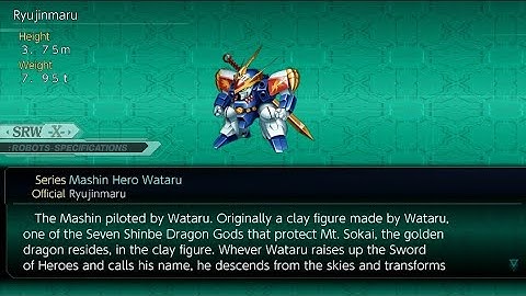 Ally Ryujinmaru All Attacks (Mashin Hero Wataru), Super Robot Wars X.