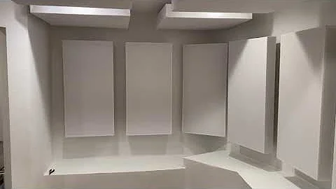 Vocal Recording Studio Install Complete With 32 Of Our 4” & 2” White Bass Traps & Acoustic Panels!