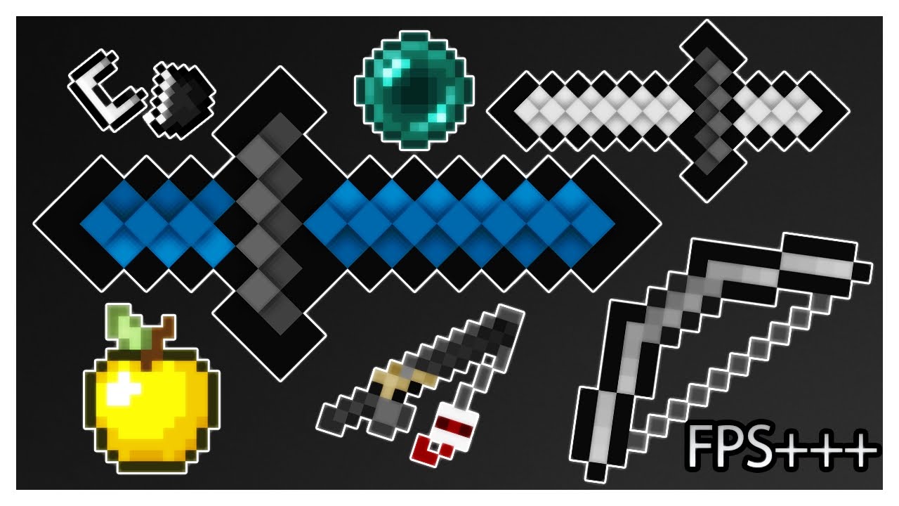 MINECRAFT PVP TEXTURE PACK - DEFAULT BLUE EDIT FPS+++ 1.7.X/1.8.X - YouTube