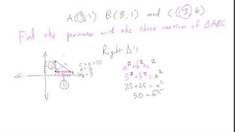 Geometry finding the perimeter of a triangle given it