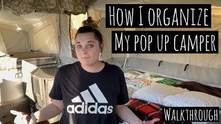 How I organize my Pop Up Camper