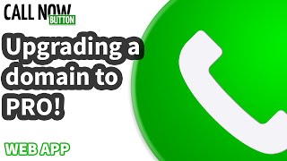 Upgrading a domain to PRO in the Call Now Button web app