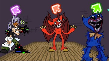 FNF Character Test | Gameplay VS Playground | VS DOOF | VS SCARED LARRY | VS HUGGY WUGGY