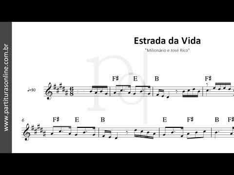 Super Partituras - Estrada Da Vida (José Rico, Milionário e José