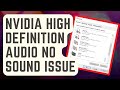 Rsolu problme dabsence de son audio haute dfinition nvidia  windows 1011