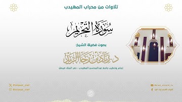 (سورة التحريم) عشائية مؤثرة - للشيخ د. زياد الزيد
