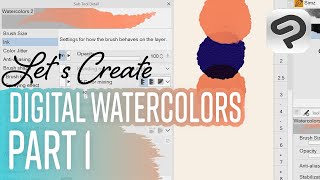 Breaking down watercolors to make digital brushes! | SimzArt