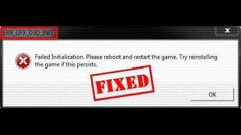 GTA V ERR_GFX_D3D_INIT Error Fix Working 100%  2020!