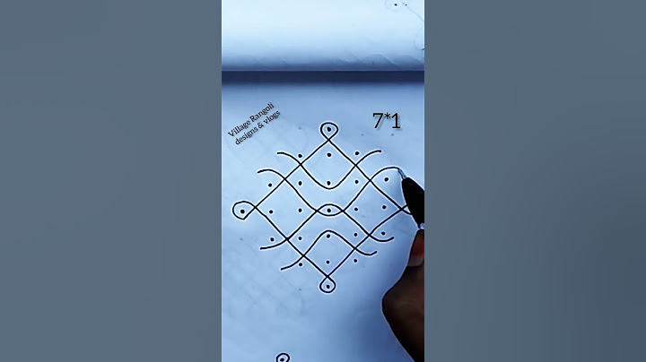7 dots easy melikala muggulu || simple kombi kolam | easy sikki kolam|| 7 chukkala muggulu|| Rangoli
