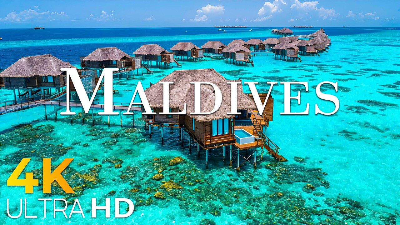 Maldives 4K 🏝️ Turquoise Waters, White Sand Beaches & Tropical Paradise UHD