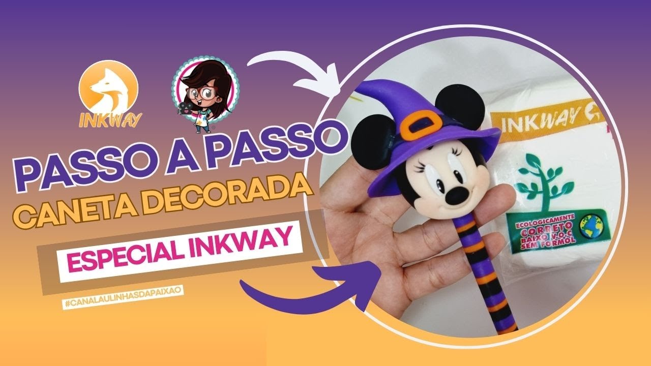 Caneta decorada Minnie Especial Massas Inkway Hallowen