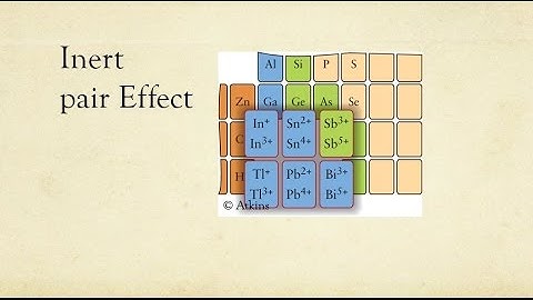 Inert pair Effect