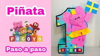 PIÑATA de número uno ELLY Pocoyó💖 piñatas de pocoyo NÚMERO 1 [Cómo hacer una piñata de número uno] 🥇