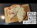 PIZZA KETO a la sartén 🍕 La Pizza más CRUJIENTE y FÁCIL ✅