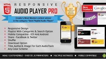 Build An Html5 Audio Player With Playlist | Learn Html5 Audio Player With Playlist For Beginners