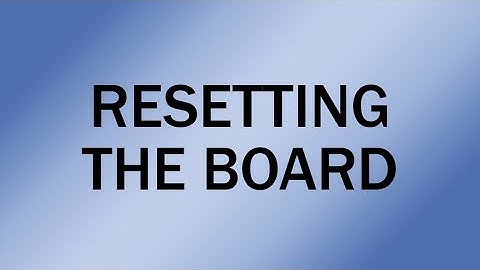 Wanco Message Sign: Resetting the Board