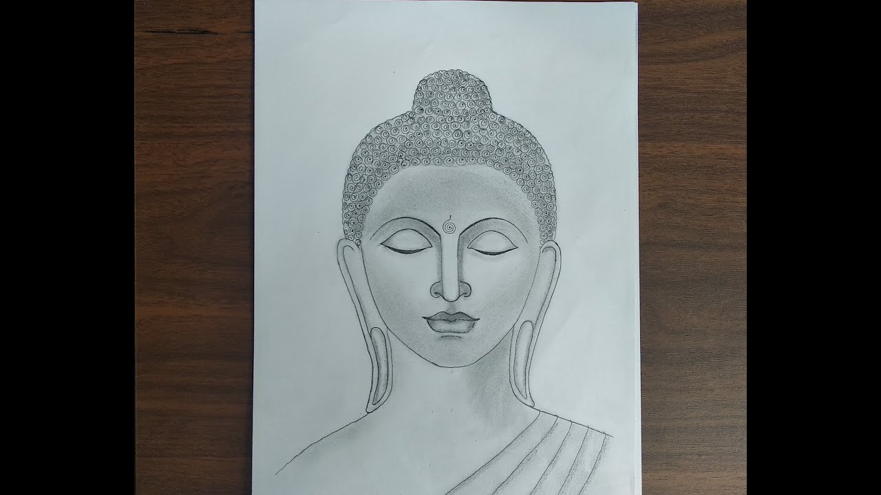 Best Pencil Sketch Of Lord Buddha  DesiPainterscom