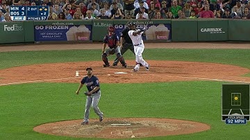 MIN@BOS: Ramirez drives in three with a deep smash