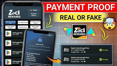 Zod Rewards App Payment Proof | Zod Rewards App Real Or Fake | Free Redeem Code | Redeem Code App
