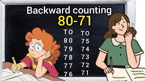 Learn how to write numbers from 80-71 in notebook|Backward counting 80 to 71| Reverse counting 80-71