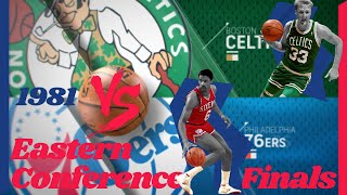 🍾Larry Bird PUT ON a SHOW, Celtics ⚪️🟢VS Sixers 🔵⚪️🔴Game 7 E.C.Final 1981...the rest is HISTORY ...💍