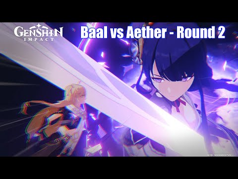 Genshin Impact - Baal Final Boss Fight (Raiden Shogun vs Aether Ending)