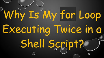 Why Is My for Loop Executing Twice in a Shell Script?