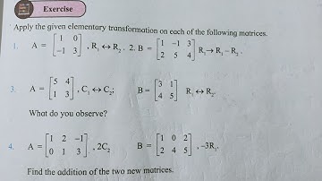 Matrices Exercise 2.1 Class 12 Maths1 HSC Complete solution in one Lecture #matrices Maharashtra