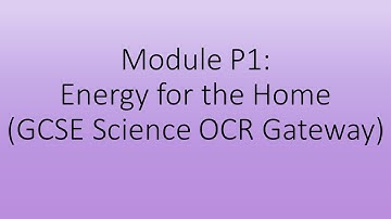 Module P1 - Energy for the Home Quiz (GCSE Science OCR Gateway)