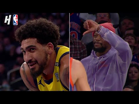Obi Toppin misses between the legs dunk & Randle trolls him 😂