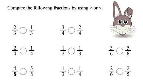 Worksheet on Comparing Fractions for Class 4/5/6/7 || Greater than and Lesser than of Fractions