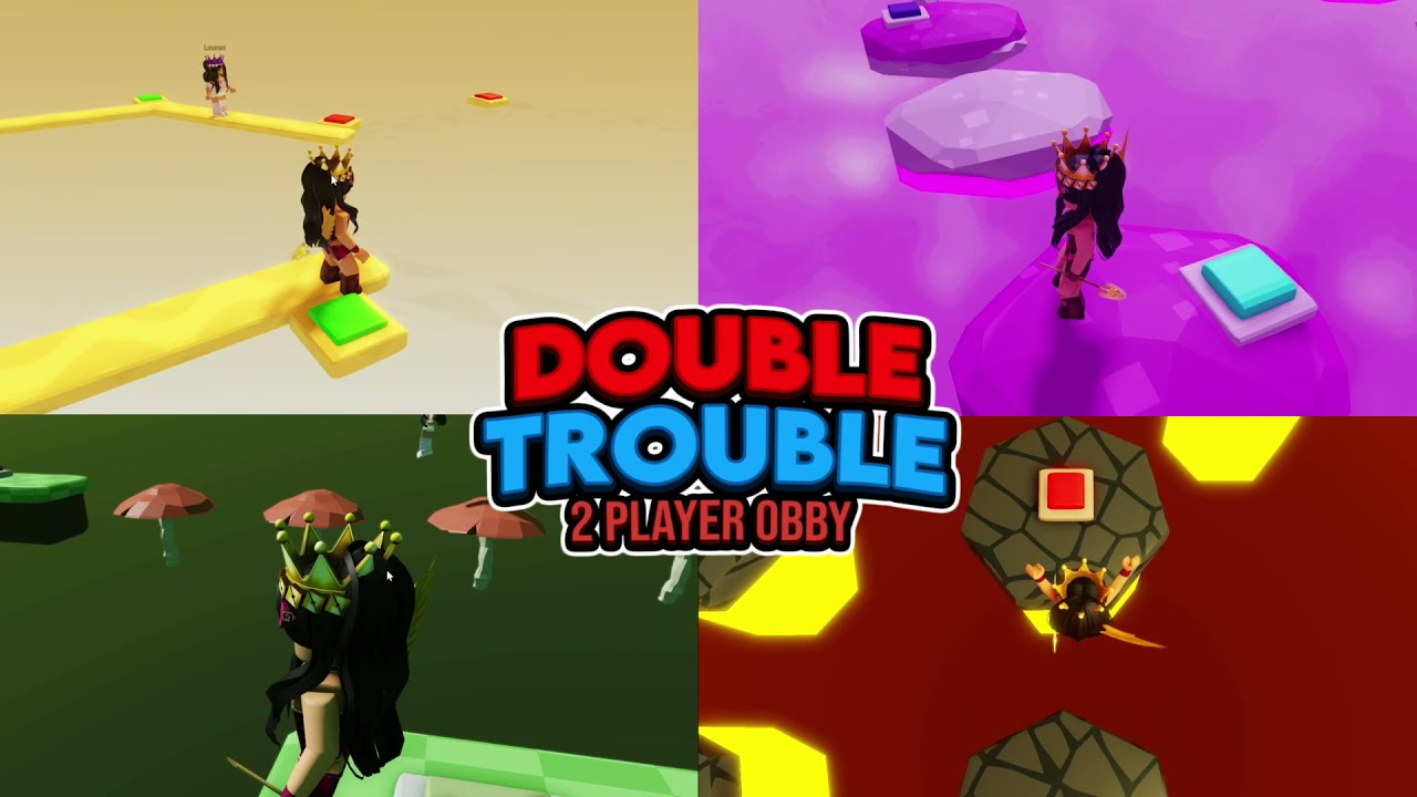 Double Trouble: Two Player Obby (Teamwork Puzzle) - Roblox