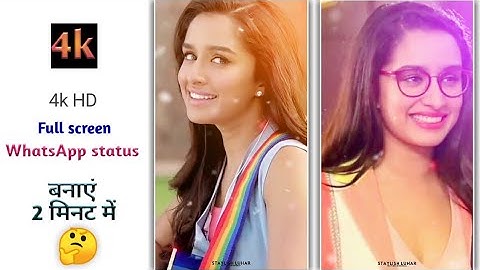 How to make 4k WhatsApp status editing। Full screen status video editing in kinemaster।