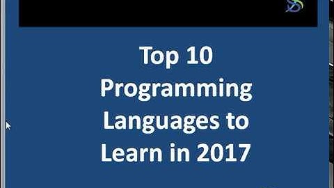 Top 10 programming languages to learn in 2017