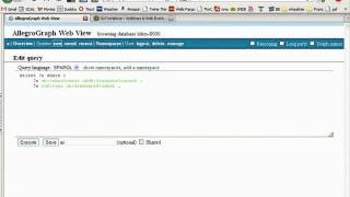 AllegroGraph WebView RDF Browser Server