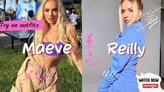 Try on Maeve Reillys outfits | bikini haul try on shein | lingerie try on | wiki biography