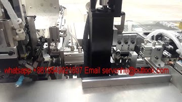 Fully automatic terminal Crimping and insulated sleeves  insertion   machine video